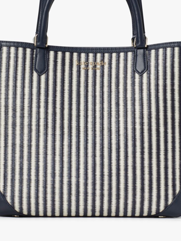 Kate Spade,Buddie Striped Straw Small Tote,