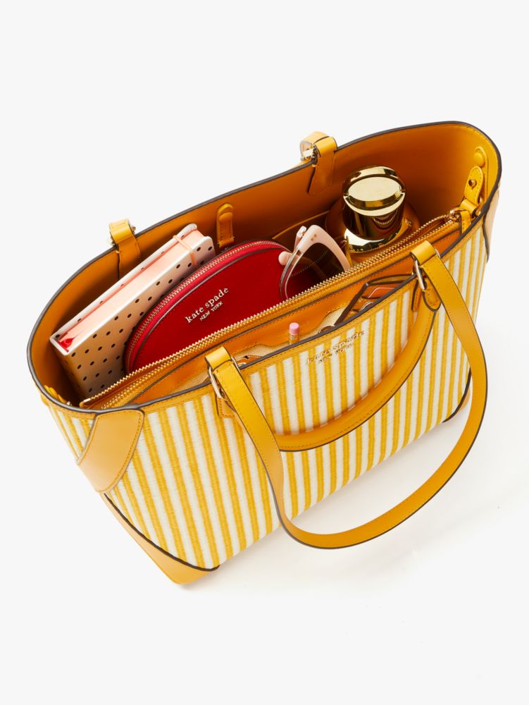 Kate Spade,Buddie Striped Straw Small Tote,