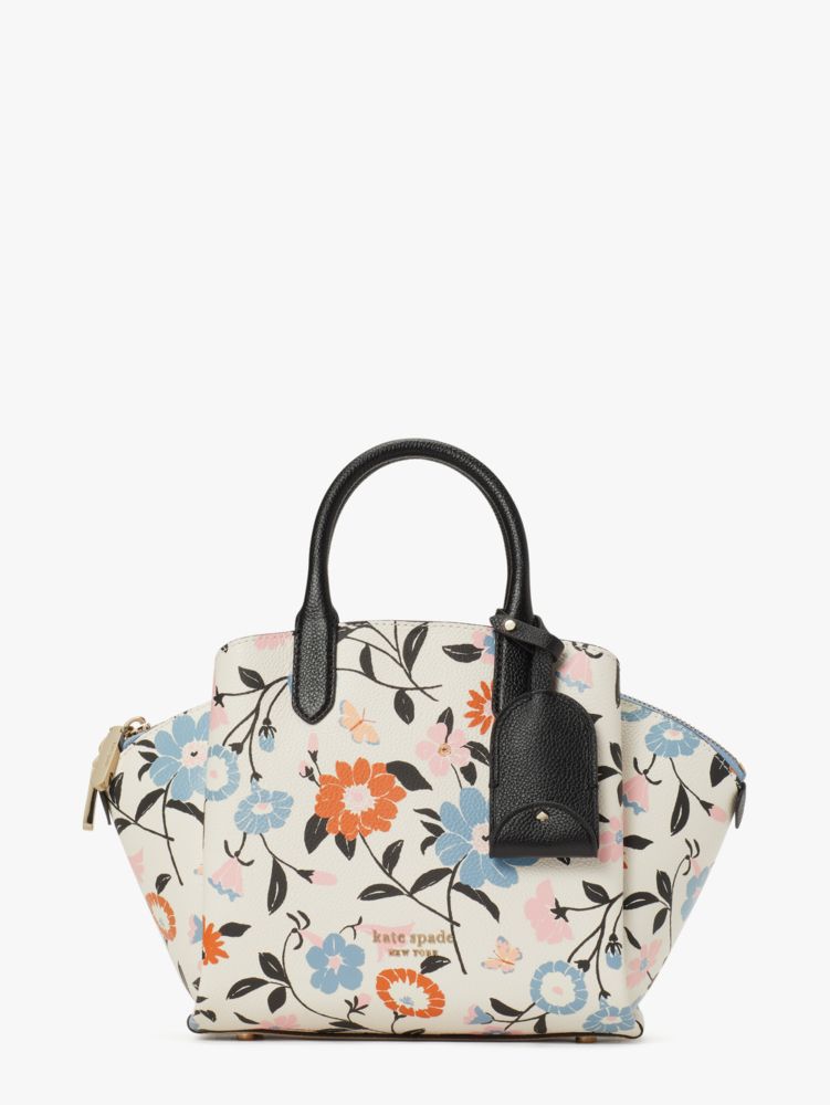 Floral best sale satchel bag