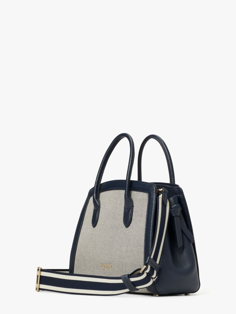 Kate Spade,knott canvas medium satchel,satchels,Medium,Blazer Blue