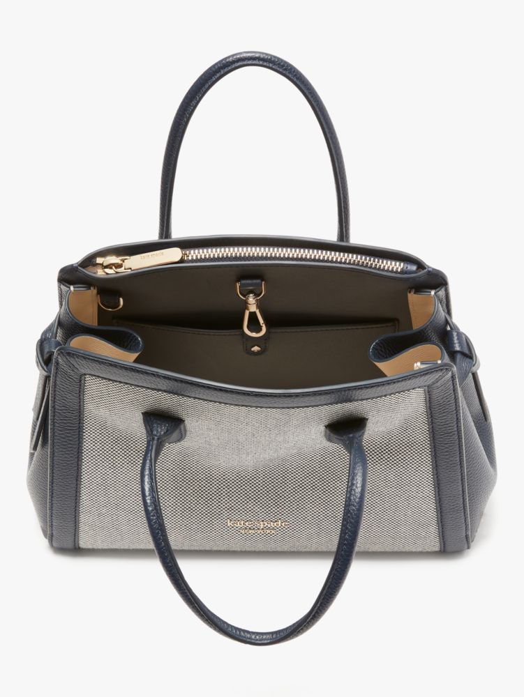 Kate Spade,knott canvas medium satchel,satchels,Medium,Blazer Blue