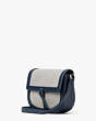Kate Spade,knott canvas medium saddle bag,crossbody bags,Medium,Blazer Blue
