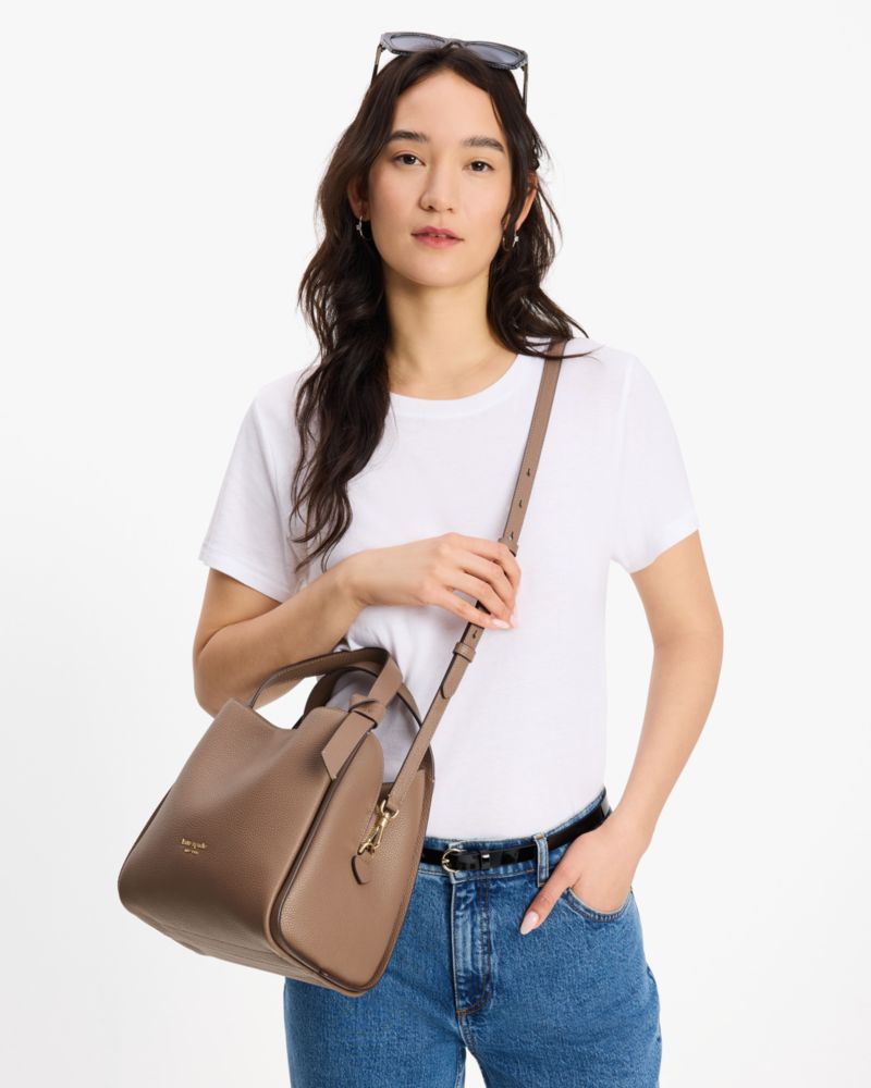 Kate Spade,Knott Medium Crossbody Tote,Brown