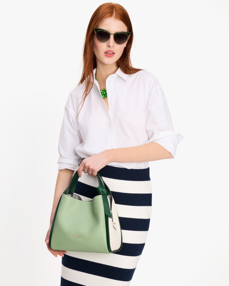 Kate Spade,Knott Colorblocked Medium Crossbody Tote,crossbody bags,Medium,Beach Glass Multi