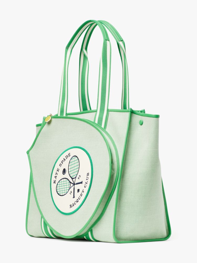 Kate Spade New York + courtside tennis large canvas tote