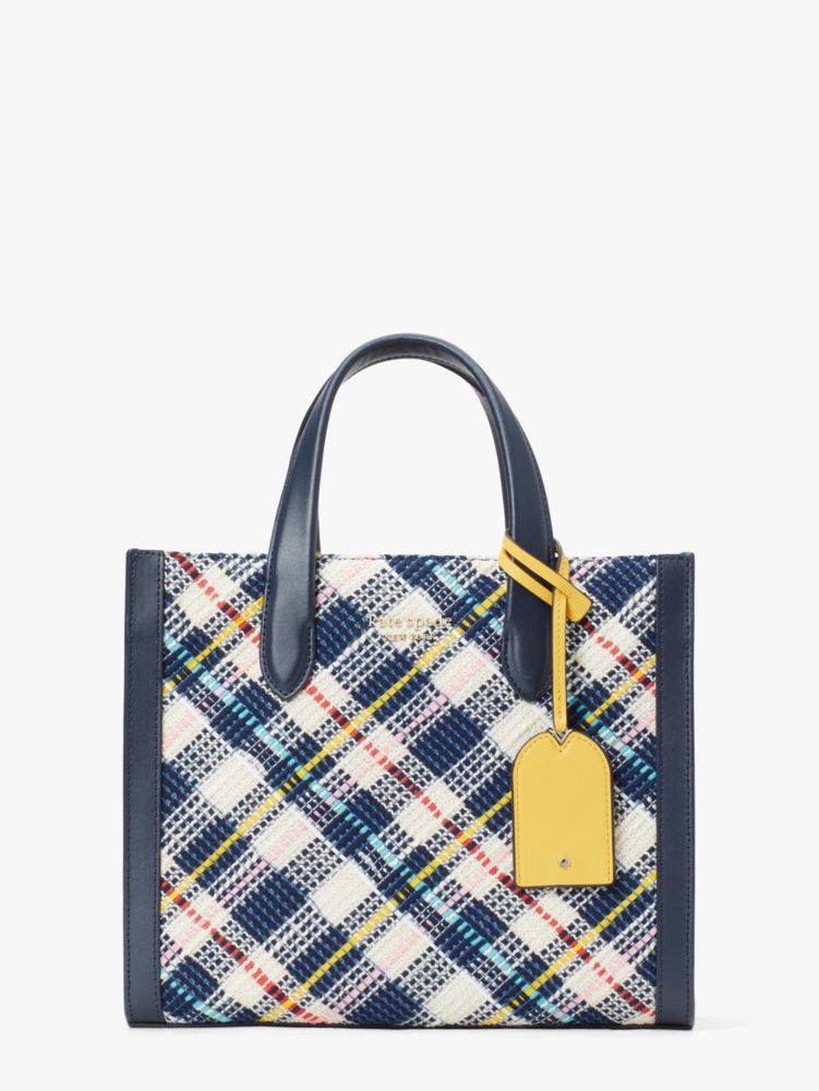 Kate Spade,manhattan tweed small tote,Small,Parchment Multi