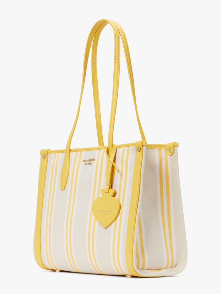 Kate Spade,Market Striped Canvas Medium Tote,tote bags,Medium,Casual,