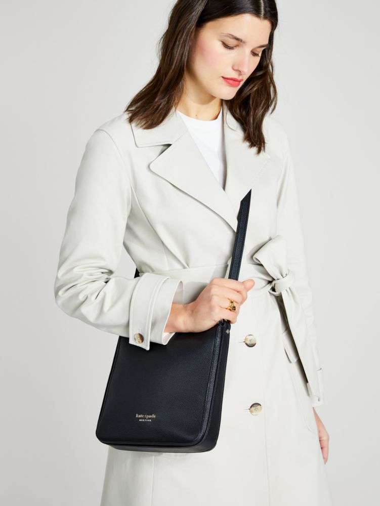 White Leather-Look Logo Webbed Cross Body Bag