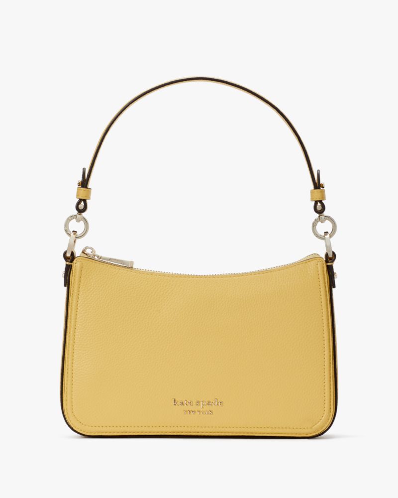 Kate Spade Knott Pebbled Leather Small Crossbody Bag in Yellow