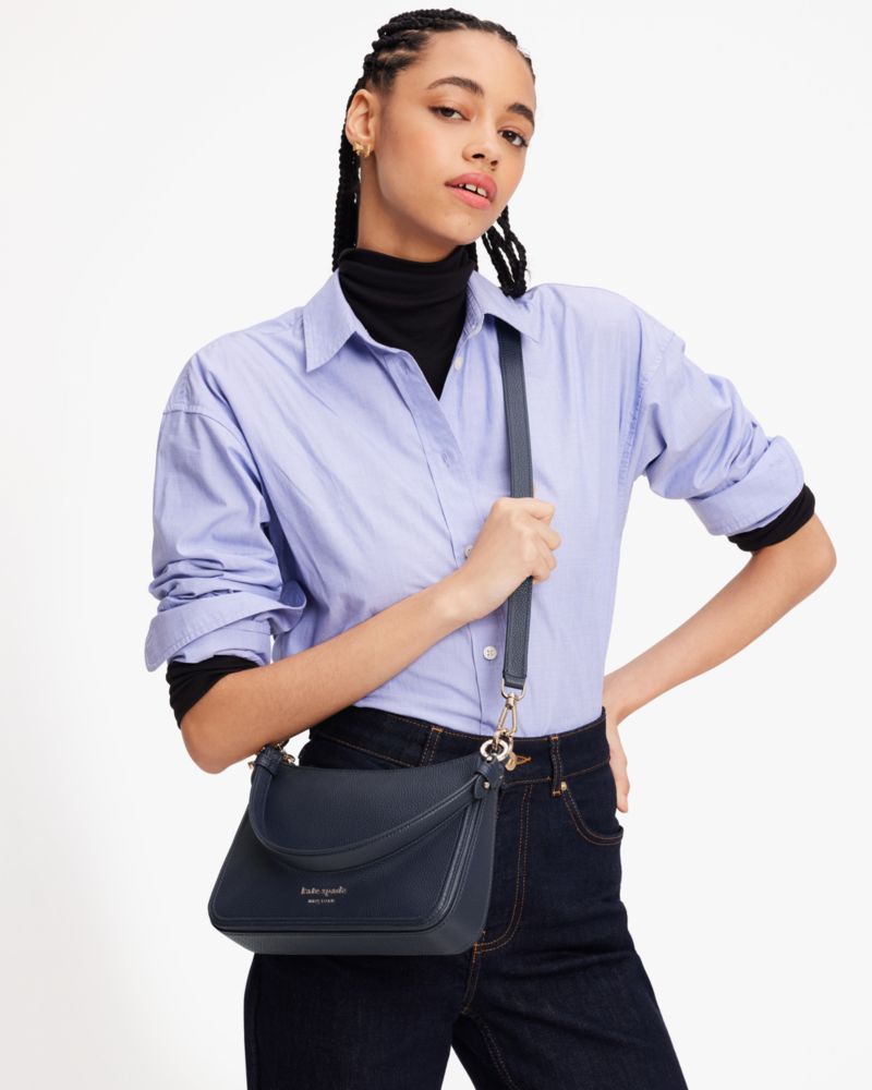 kate spade new york Hudson Leather Convertible Cross Body Bag, Parchment at  John Lewis & Partners