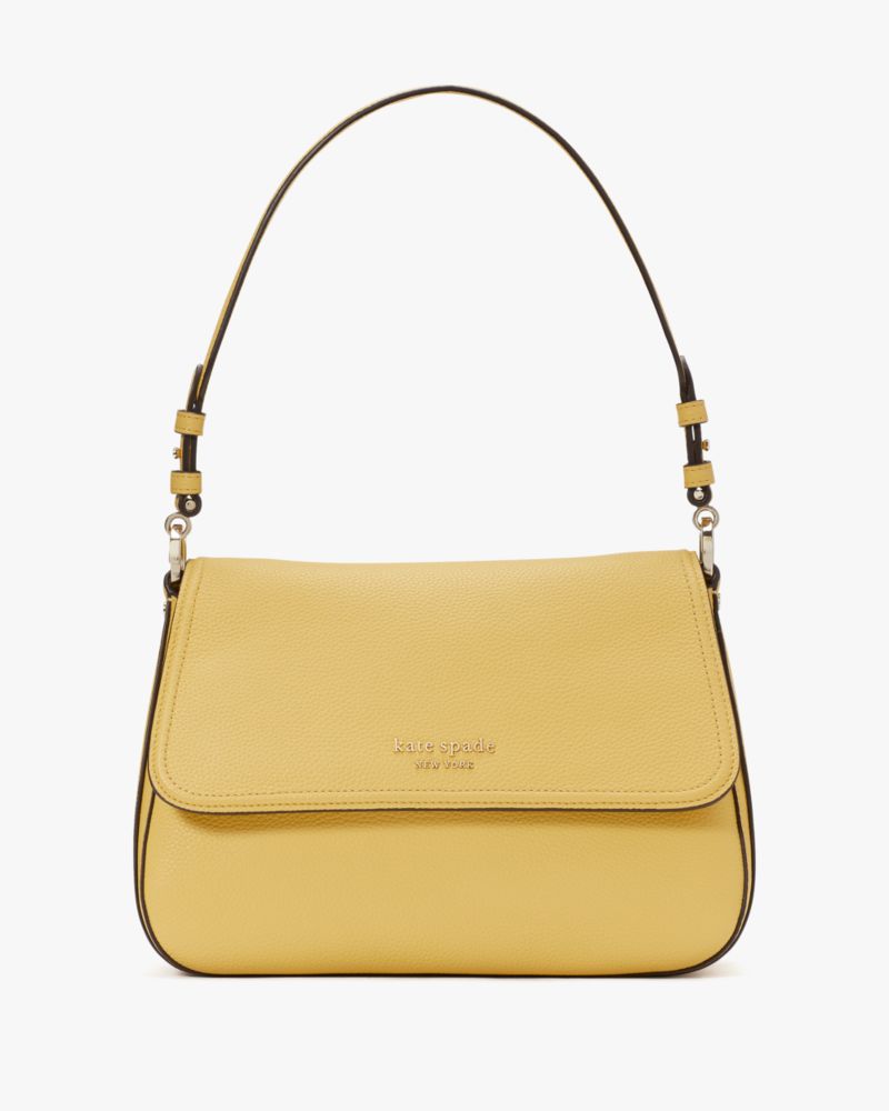 kate spade- Knott- Pebbled Leather- Flap Crossbody- Yucca -NWT - $198