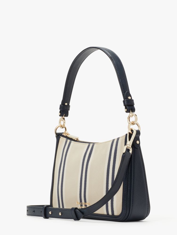 Kate Spade,hudson striped canvas medium convertible crossbody,Medium,
