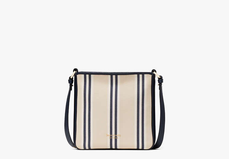 Hudson Striped Canvas Small Messenger Bag, Blazer Blue Multi, Product image number 0