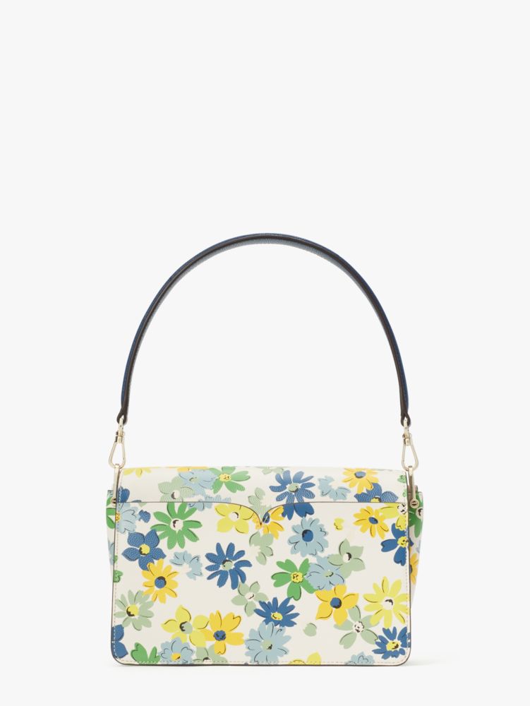 Voyage Floral Medley Printed Small Grain Textured Leather Small Top-Handle Bags