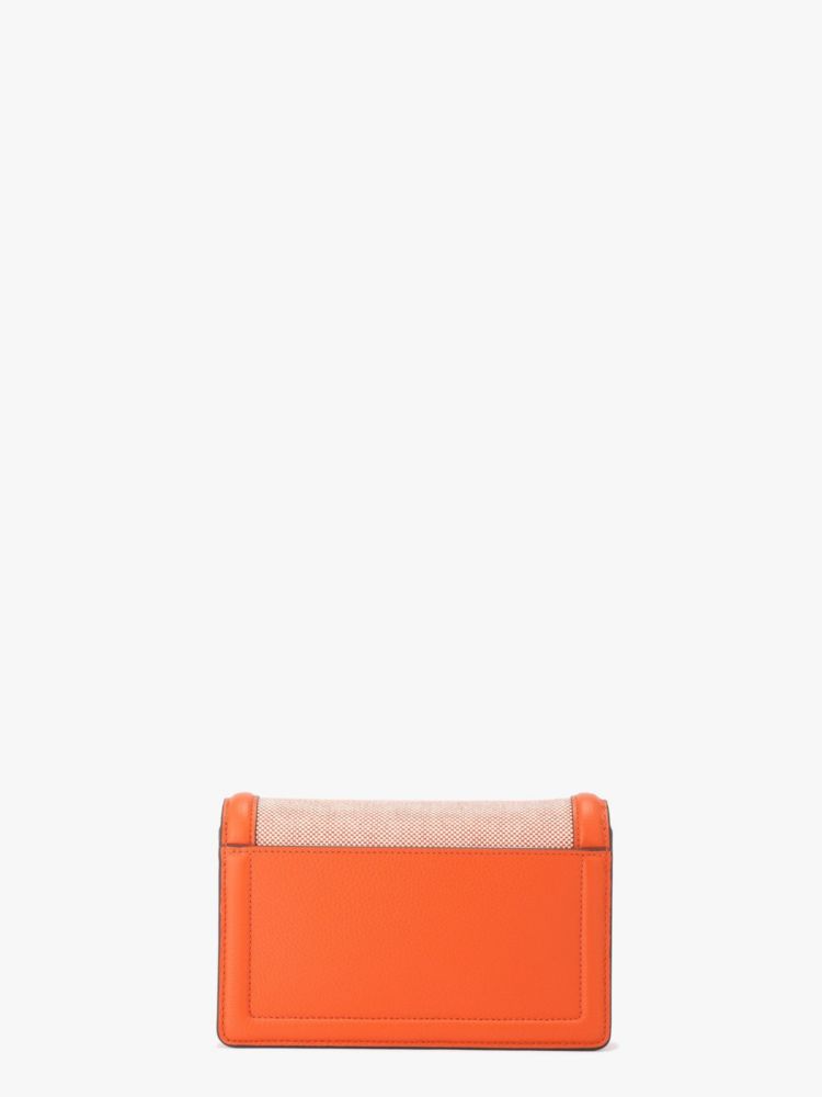 Kate Spade,ノット キャンバス フラップ クロスボディ,ドライアプリコットマルチ