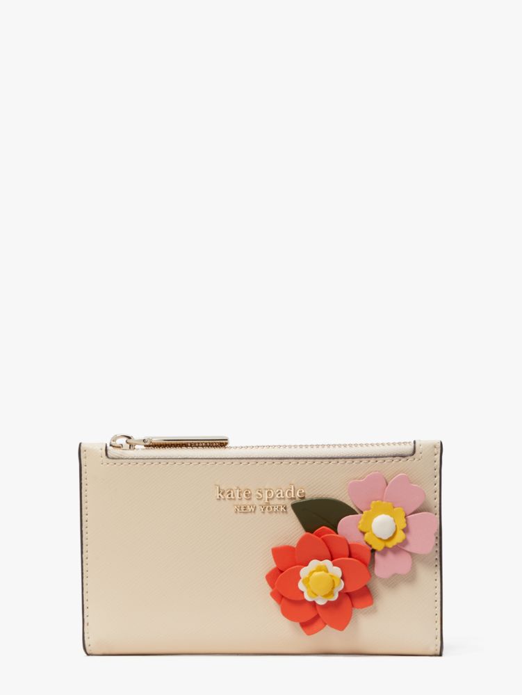 Kate Spade,Petal Small Slim Bifold Wallet,