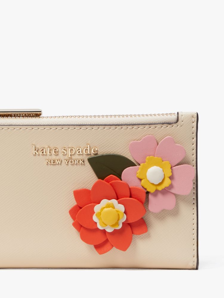 Kate Spade,Petal Small Slim Bifold Wallet,