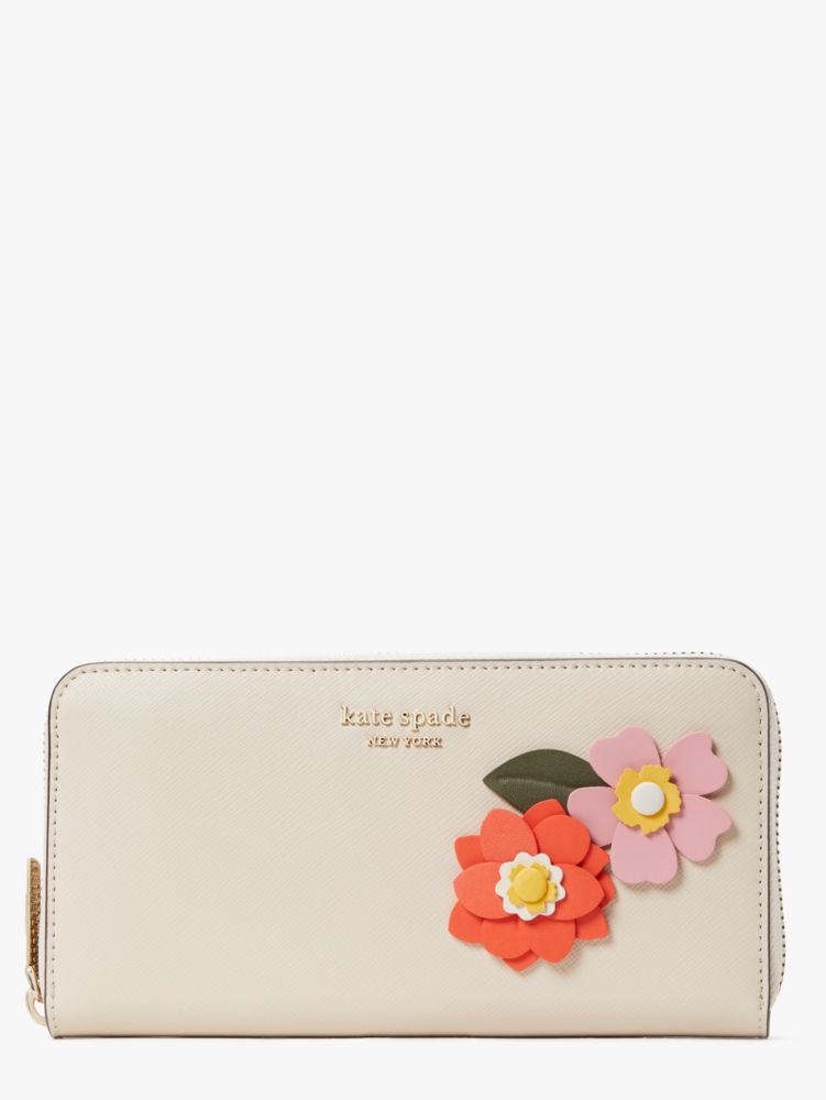 Kate Spade New York Spade Flower Zip-Around Continental Wallet