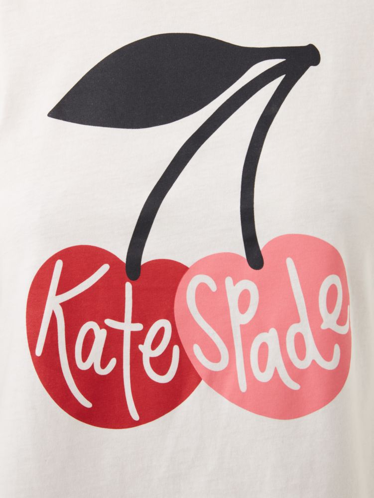 Kate Spade,cherry t-shirt,75%,Fresh White