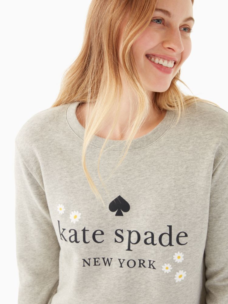 Kate Spade,daisy logo sweatshirt,Grey Melange