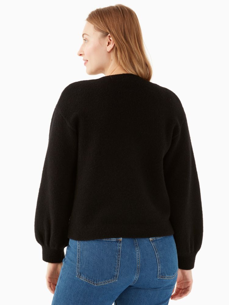Kate Spade,heart pop sweater,sweaters,75%,Black