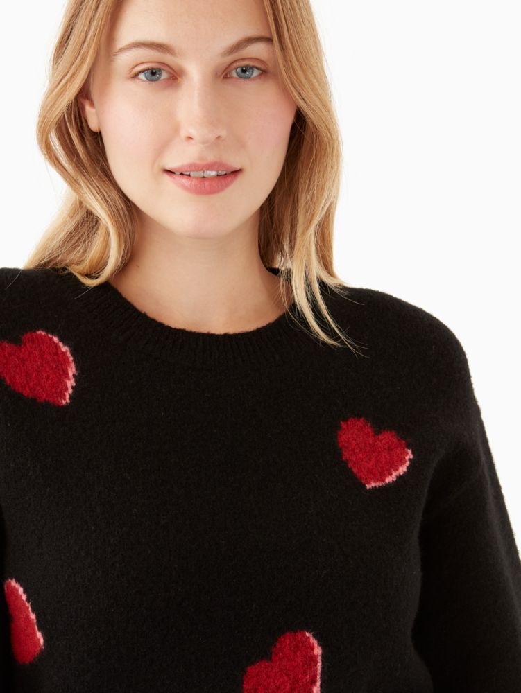 Kate Spade,heart pop sweater,sweaters,75%,Black