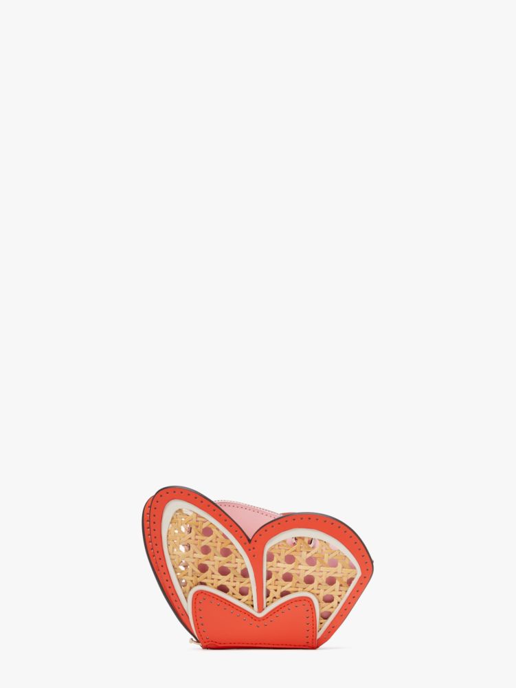 Kate Spade,wing it wicker butterfly coin purse on a chain,