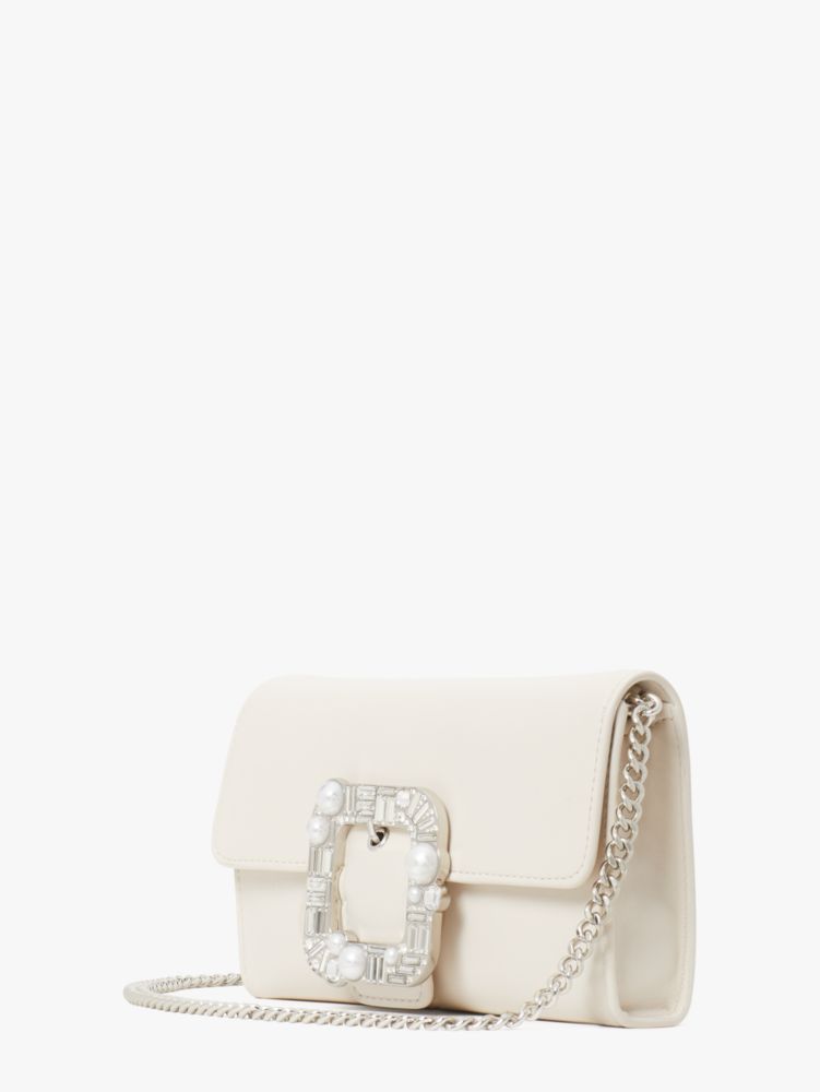 Kate Spade,Bridal Buckle Crossbody,Cream