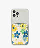 Kate Spade,Spencer Floral Medley Sticker Pocket,Parchment Multi