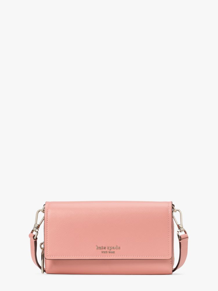 Buy KATE SPADE Spencer Double-Zip Dome Crossbody Bag, Pink Color Women