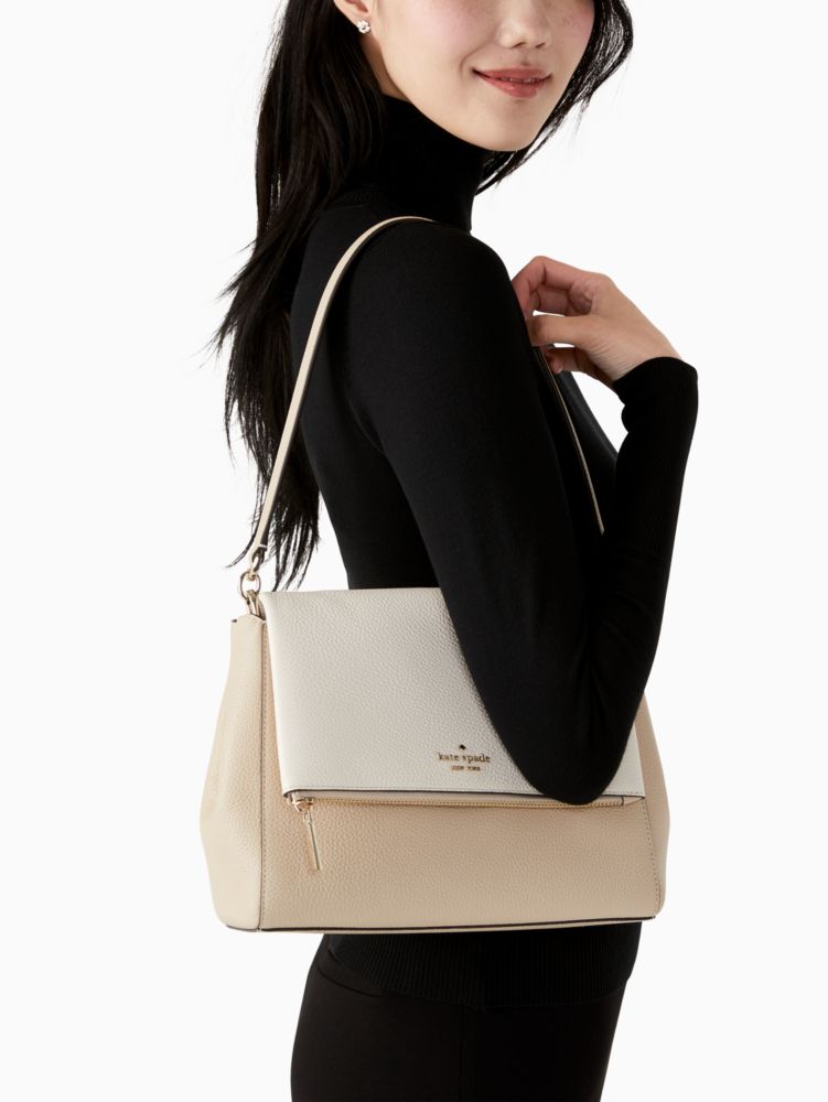 Kate Spade Leila Medium Pebbled Leather Top Zip Crossbody Bag Black Wallet