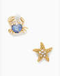 Kate Spade,sea star studs,earrings,Blue Multi