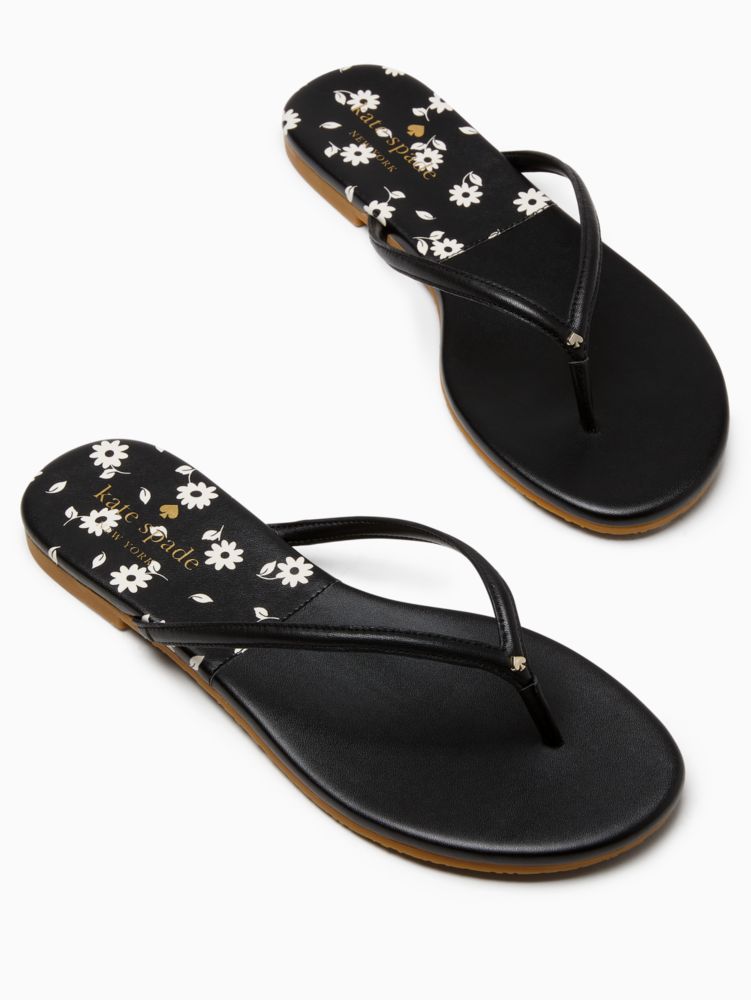 Kate Spade,cabana sandals,sandals,60%,Bi Color Daisy / Black