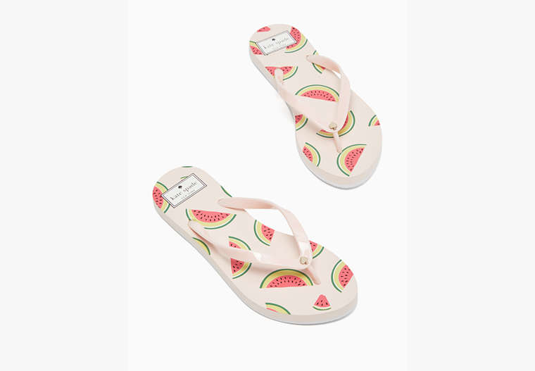 Kate Spade,new fiji watermelon flip flops,sandals,60%,Watermelon Party/Pink image number 0