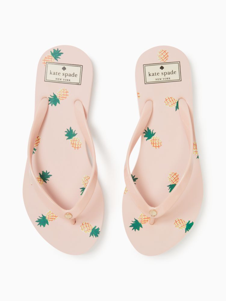 Kate Spade,new fiji watermelon flip flops,sandals,60%,Pineapple/Pink Salt