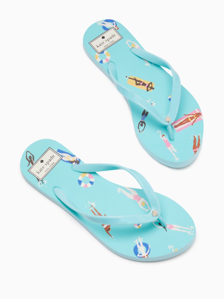 Kate Spade,new fiji watermelon flip flops,sandals,60%,Swimmers Poolside