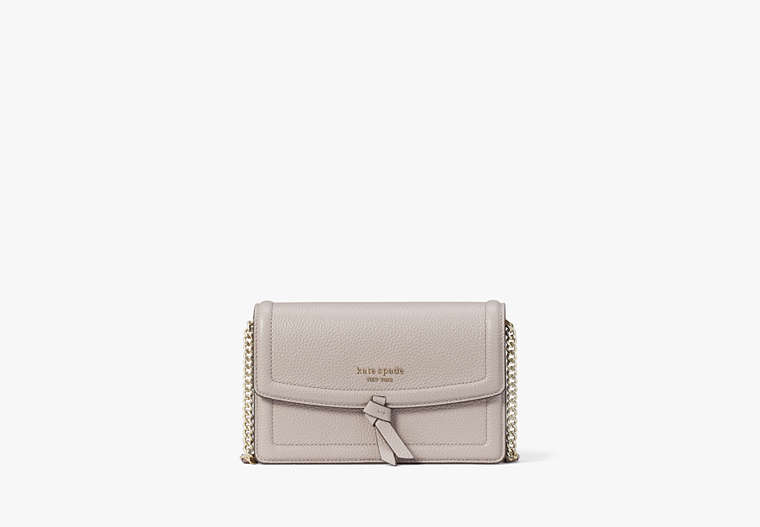 Kate Spade,Knott Flap Crossbody,crossbody bags,Small,Evening,Warm Taupe image number 0