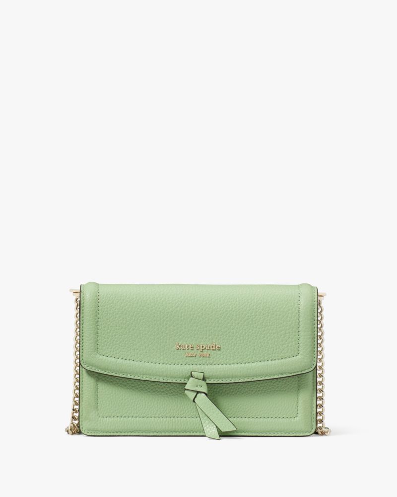 Kate Spade,Knott Flap Crossbody,crossbody bags,Small,Evening,Beach Glass