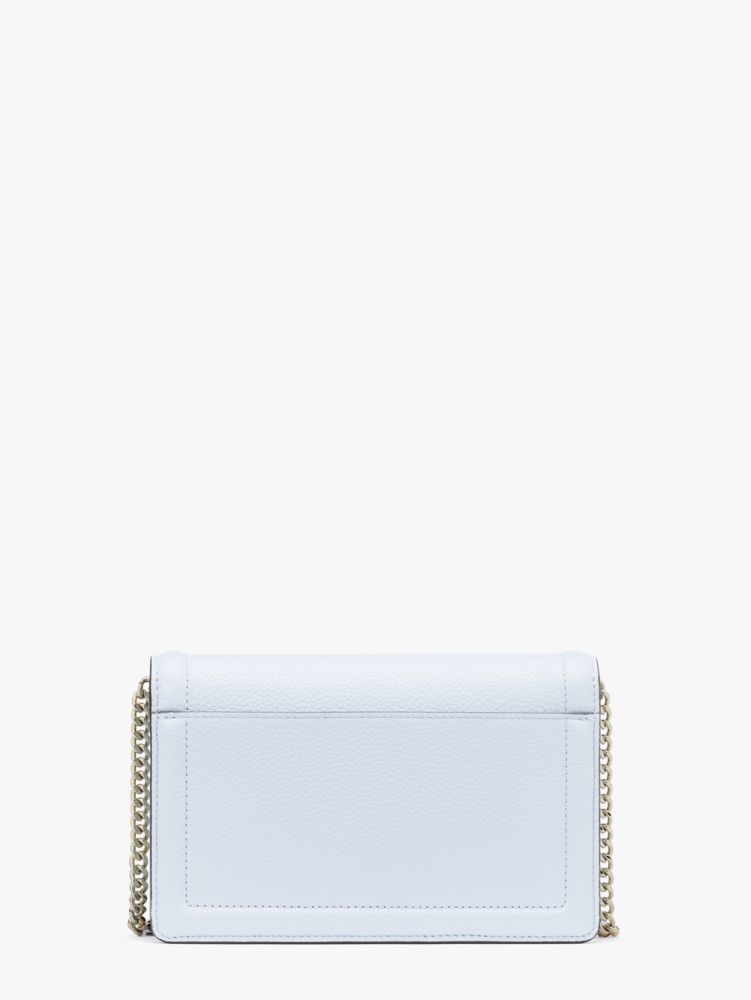 kate spade Knott Pebbled Leather Flap Crossbody Milk Glass