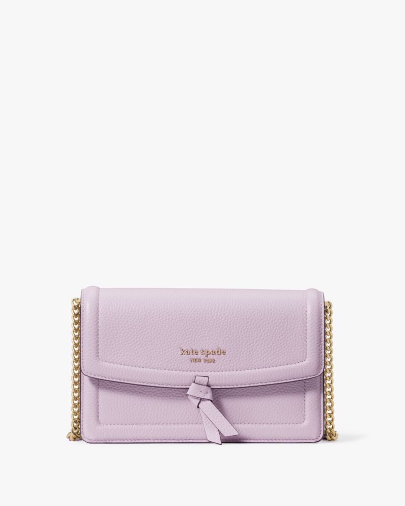 kate spade new york Knott Pebbled Leather Flap Crossbody Bag