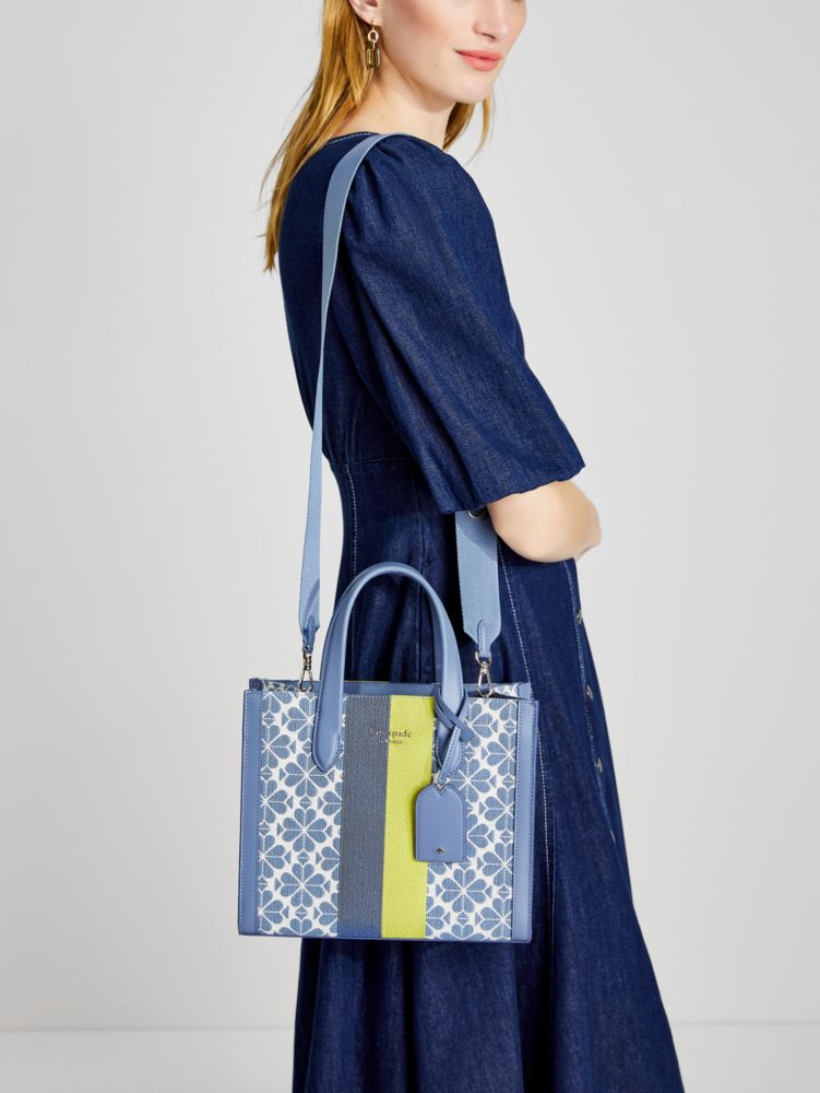 Spade Flower Jacquard Stripe Manhattan Small Tote