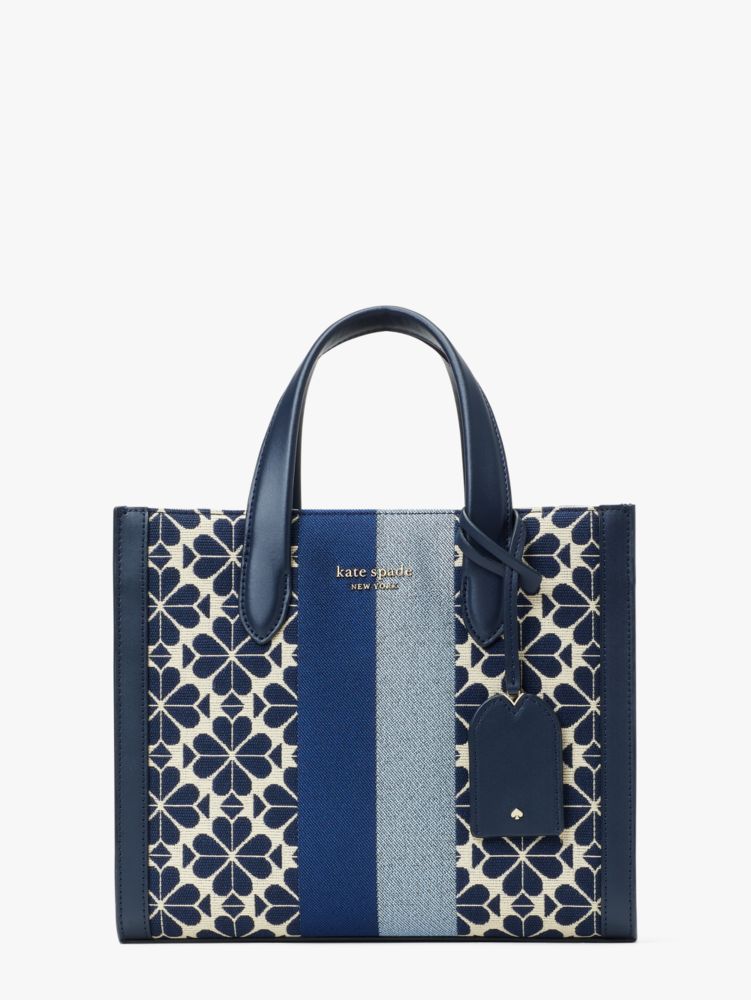 底マチ約15cm✖️40cm【美品】kate spade ケイトスペード フラワージャカードトートバッグ　L