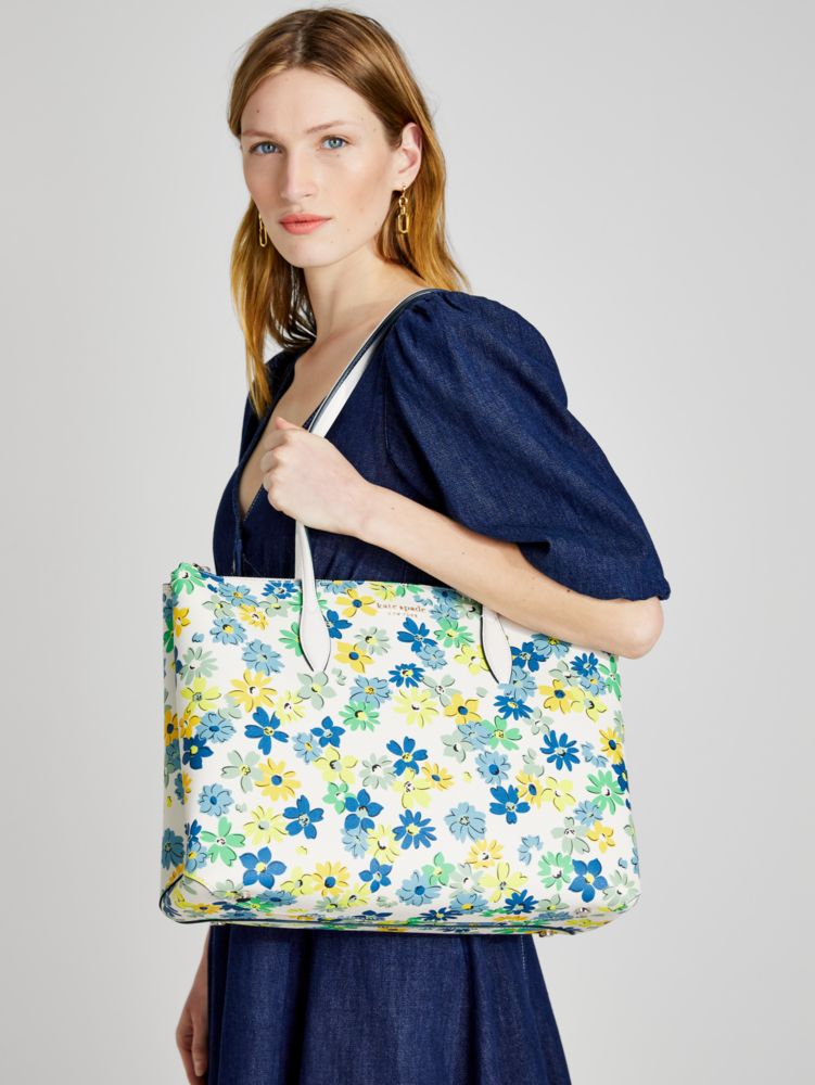 All Day Floral Medley Large Zip Top Tote