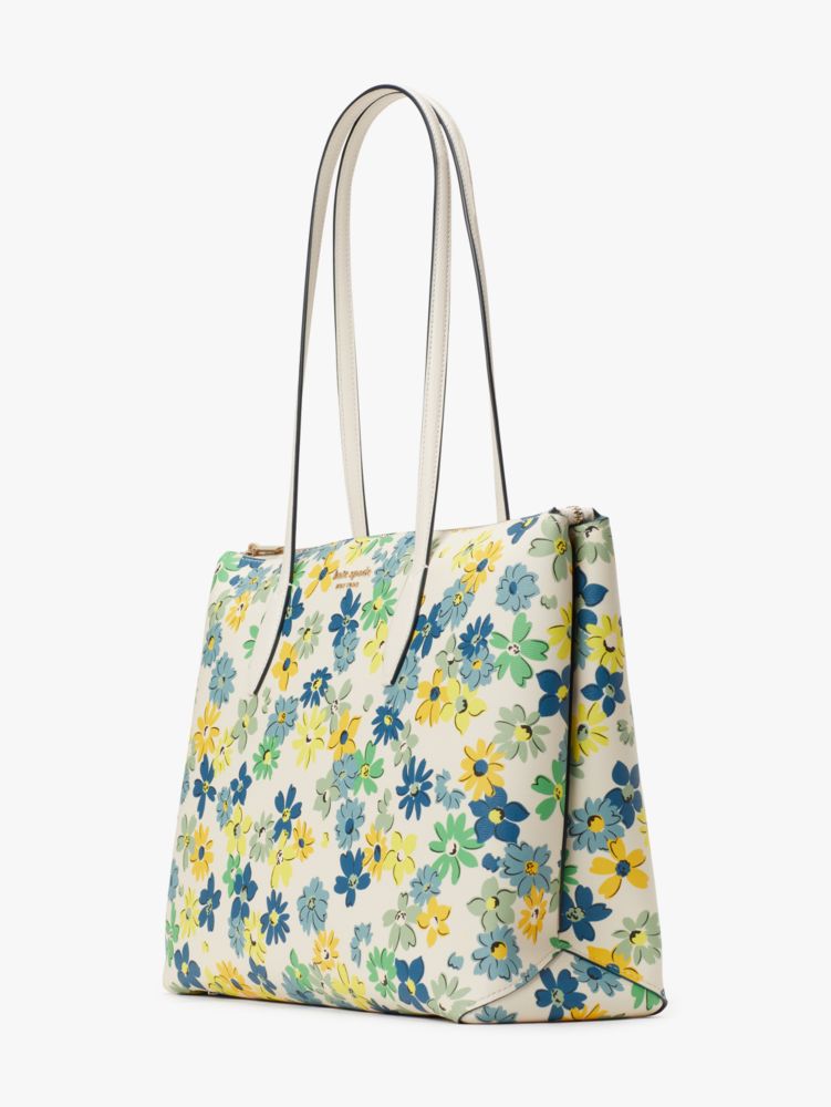 Kate Spade,All Day Floral Medley Large Zip-Top Tote,Large,