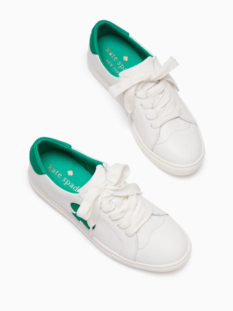 Kate Spade,fez sneakers,sneakers,Optic White/Winter Green