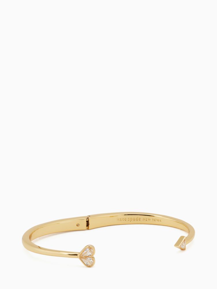 Kate Spade,rock solid stone heart hinge cuff,bracelets,