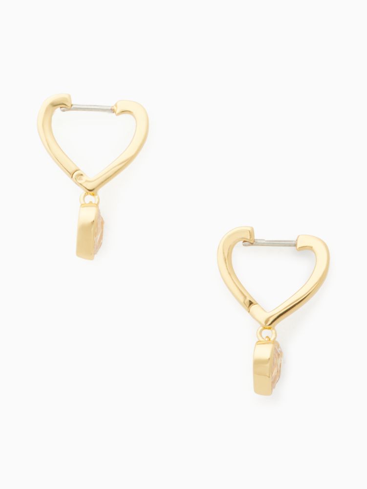 【kate spade】Cute！ソリッドストーンハートハギーピアス K6894 kate spade】Cute！ソリッドストーンハートハギーピアス K6894