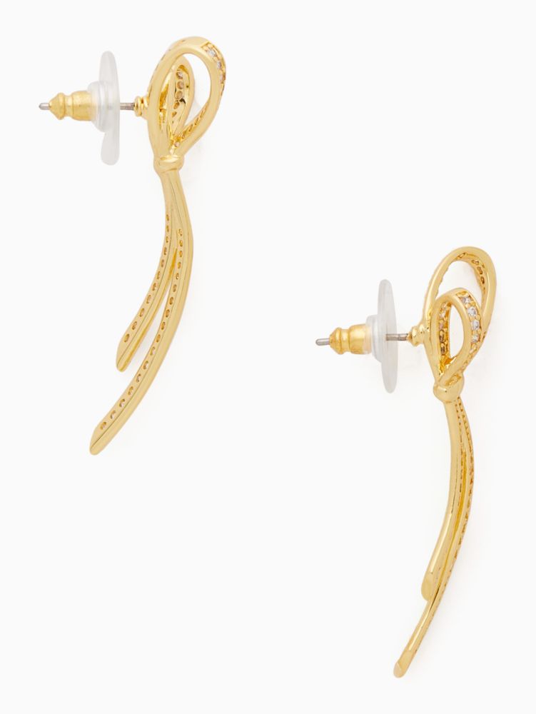Kate Spade,all tied up pave drop earrings,