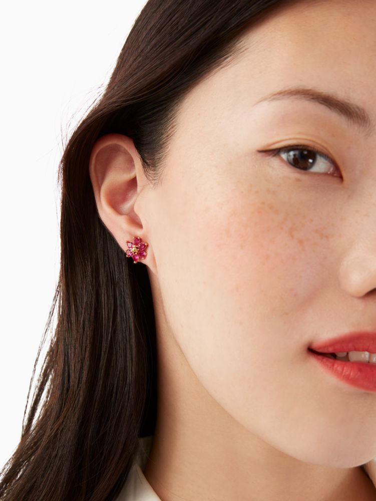 Kate Spade,first bloom studs,Pink