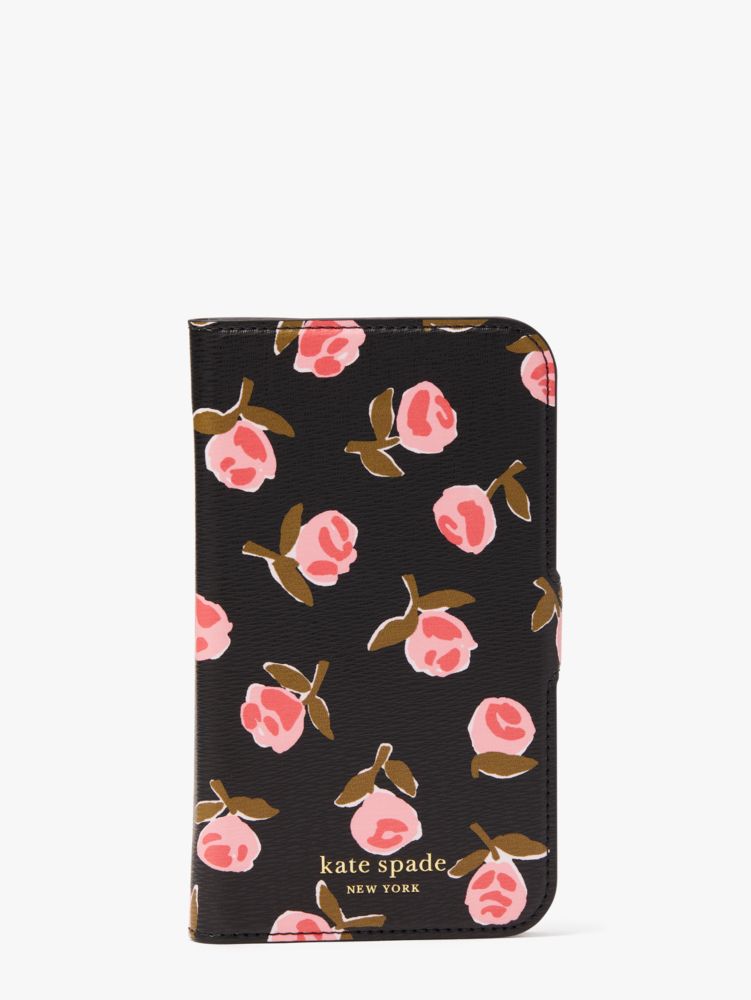 Knott Ditsy Rose I Phone 12 Pro Wrap Folio Case On Chain | Kate 